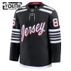Lapsille NHL New Jersey Devils Pelipaita Fanatics Premium Jack Hughes 2024-25 Kolmas Musta